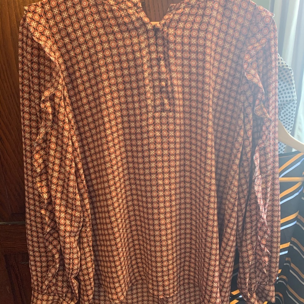 Loft partial button down patterned - Picture 2 of 2